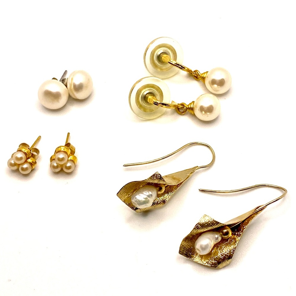 Vintage Estate Jewelry 70's 80's 90's Earrings Lot ✨ F007